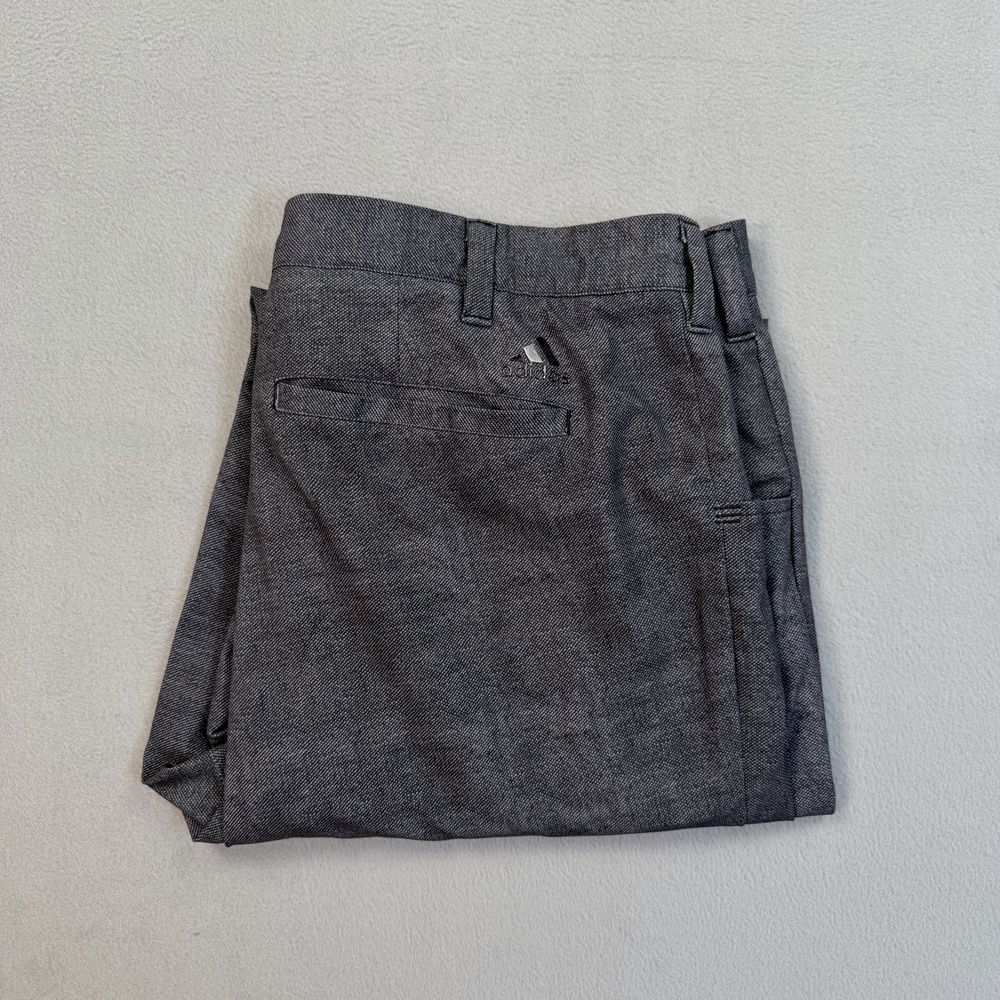 ADIDAS Pants Mens 34x29 Black Gray Golf Performance Stretch Chino Casual